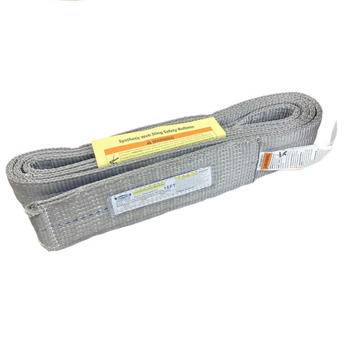 Eye&Eye Double Ply 4 inch Polyester Web Sling Type 3 x 15FT