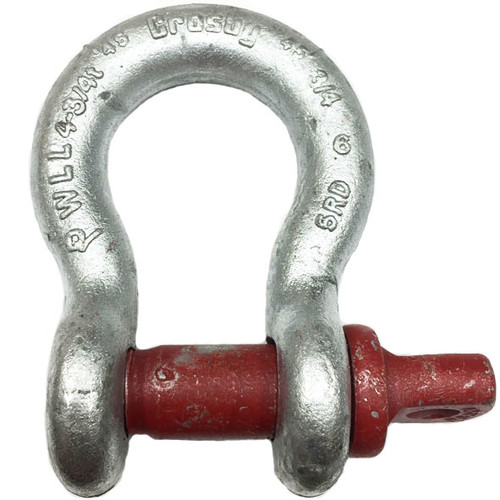3/4 inch Crosby G-209 Load Rated Screw Pin Anchor Shackles