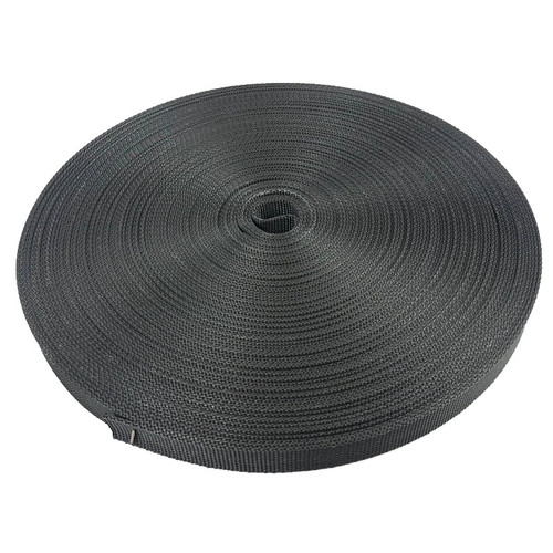 1 inch Black Polyester Tiedown Material x 150 ft