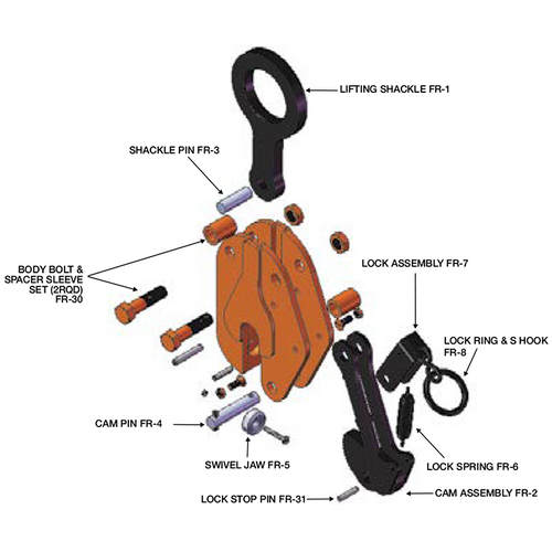 1 Ton Renfroe FR-4 Cam Pin