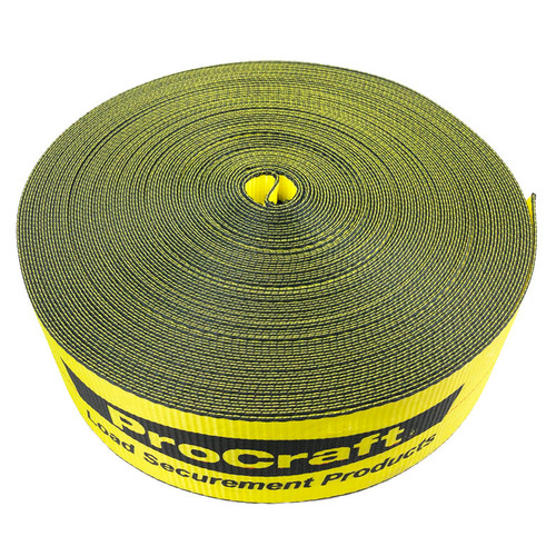 4 inch Yellow Polyester Tiedown Material x 300 ft