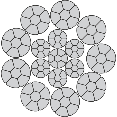 6mm PRO9K Compacted Drawn-Galv Right Regular Lay