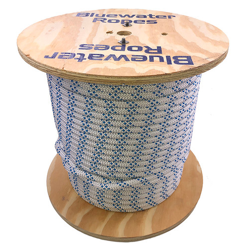 7/16"(11mm) BlueWater Safeline White w/ Blue 400 ft