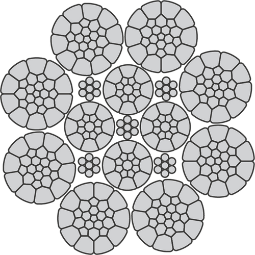 12mm PARA8K Compacted Drawn-Galvanized Right Lay