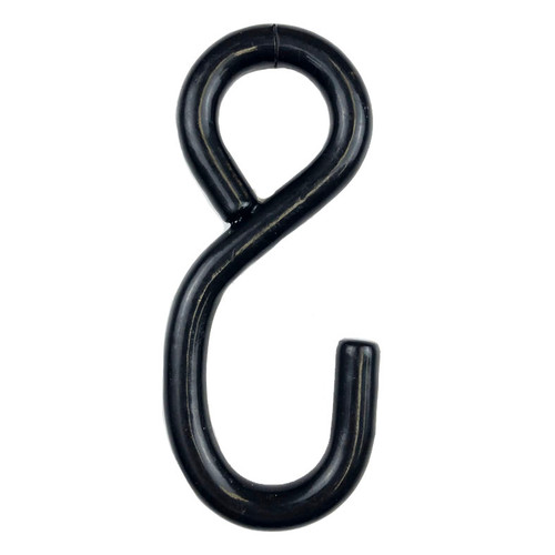 1 inch Black PVC Tiedown S-Hooks