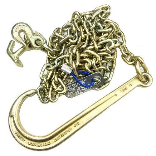 5/16x10FT G70 Mini J, T, Grab & 15" J Hook Tow Chain