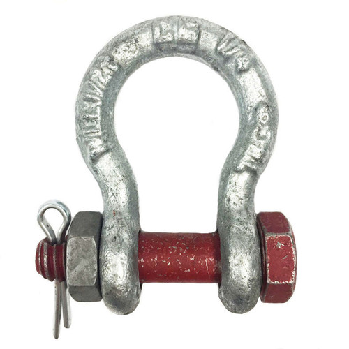 1/4 inch Crosby G2130 Load Rated Bolt Type Anchor Shackles