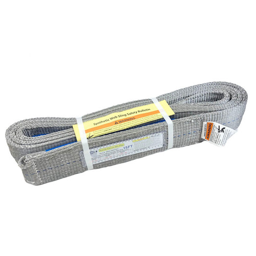Eye&Eye Double Ply 3 inch Polyester Web Sling Type 3 x 15FT