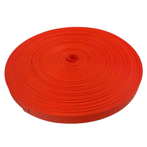 1 inch Orange Polyester Tiedown Material x 150 ft