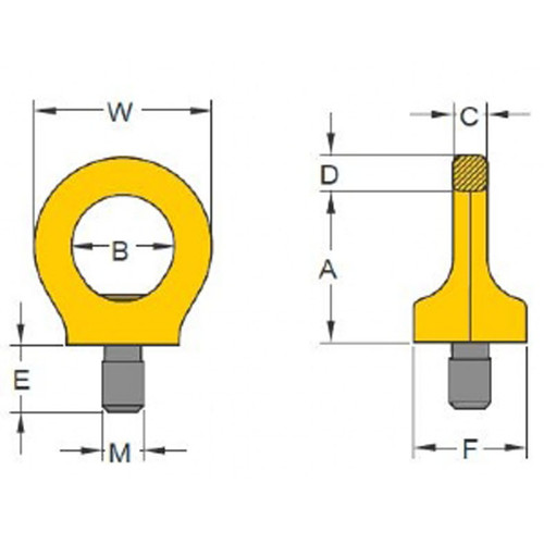 5/8 inch 1.5 tonnes Yoke Key Eye Points