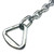 3 inch Forged V-Ring with Chain & Grab Hook