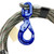 3/8x150FT 6x36 WB Winch Line c/w Swivel Self Locking Hook