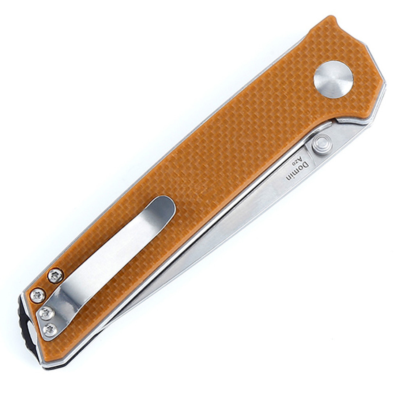 Kizer Vanguard Series Domin Manual Knife Liner Lock Brown G-10 [3.46" Stonewash VG-10] Drop Point V4516A4