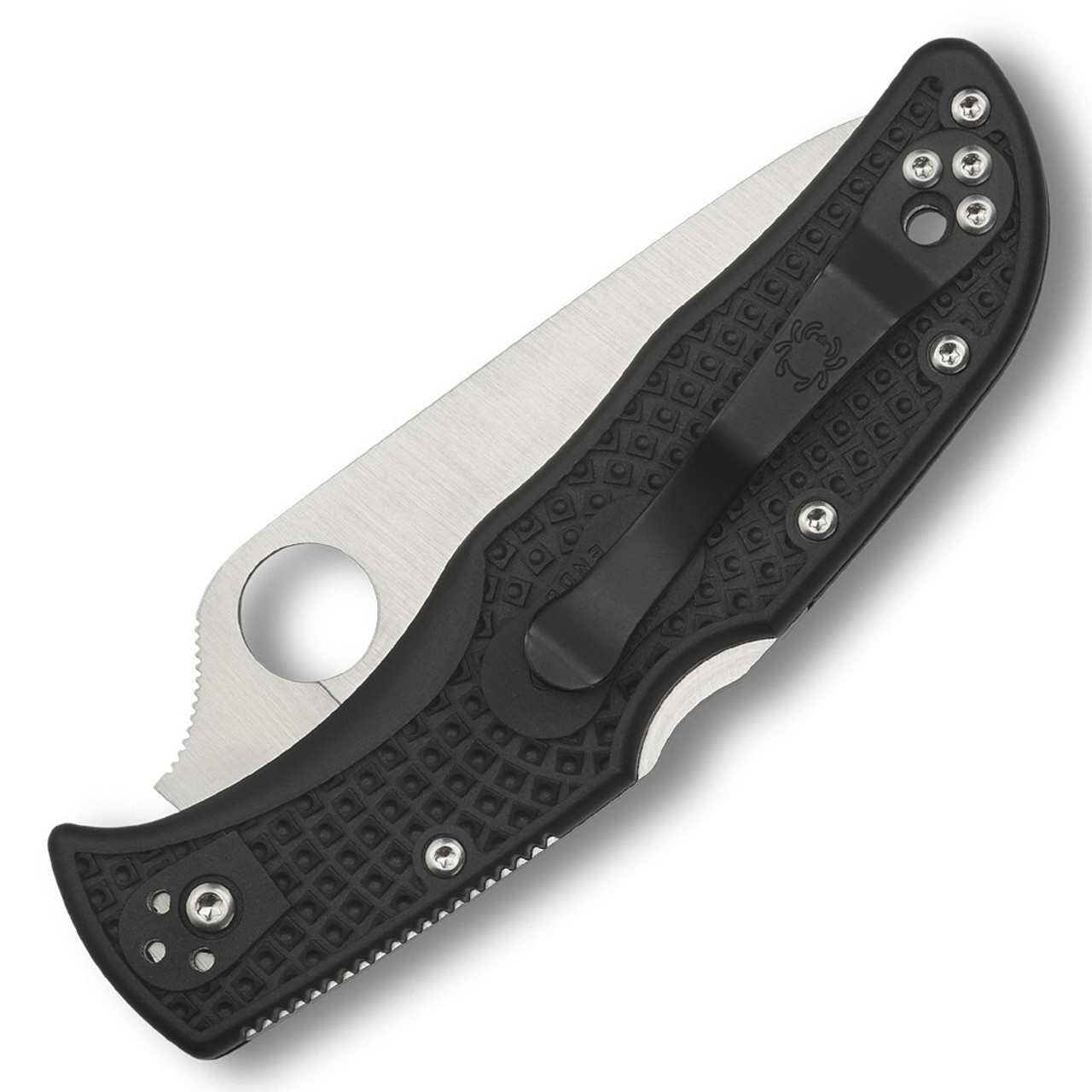 Spyderco Endela Lightweight Folding Knife Lockback Black FRN [3.41" Satin VG-10] C243PBK