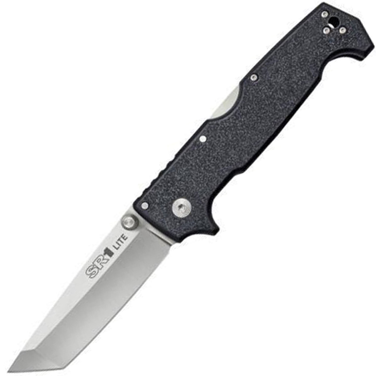 Cold Steel SR1 Lite Manual Knife Tri-Ad Black Griv-Ex [4.0" Plain Satin 8Cr13MoV] Tanto 62K1A