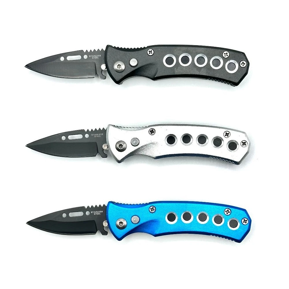 Small Button Auto Pocket Knife w/ Lock [1 Random Knife] - Pure Blades