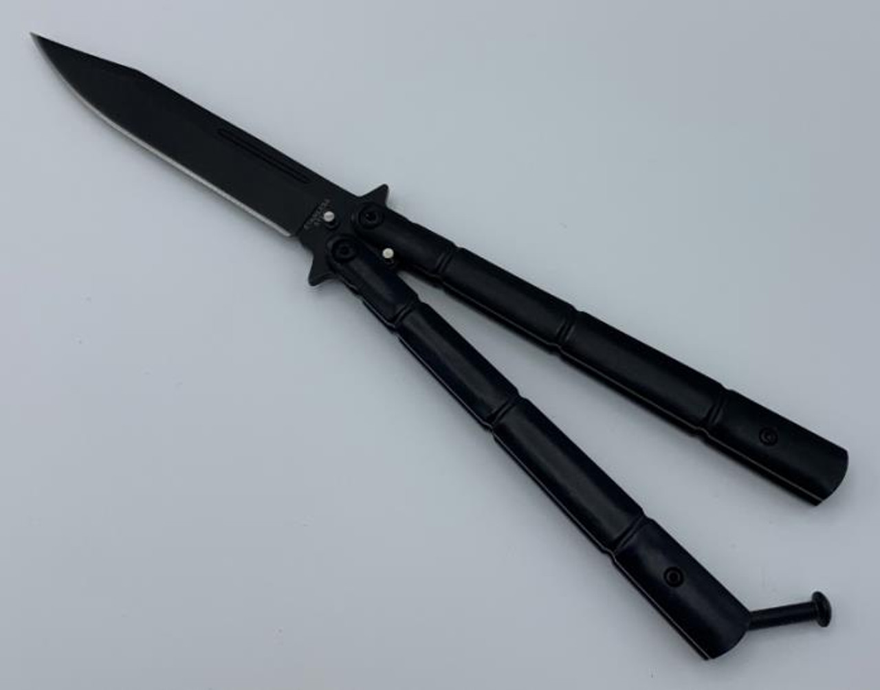 Butterfly Knife Black Bamboo Pure Blades