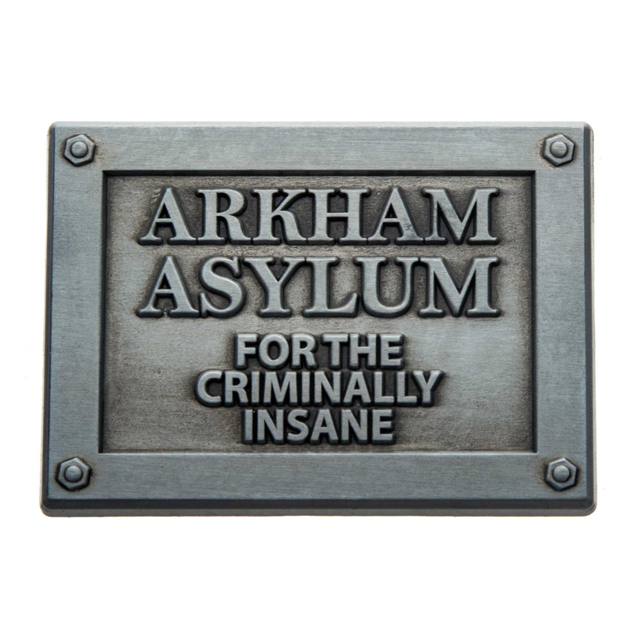 Batman Arkham Asylum Plaque Metal Lapel Pin