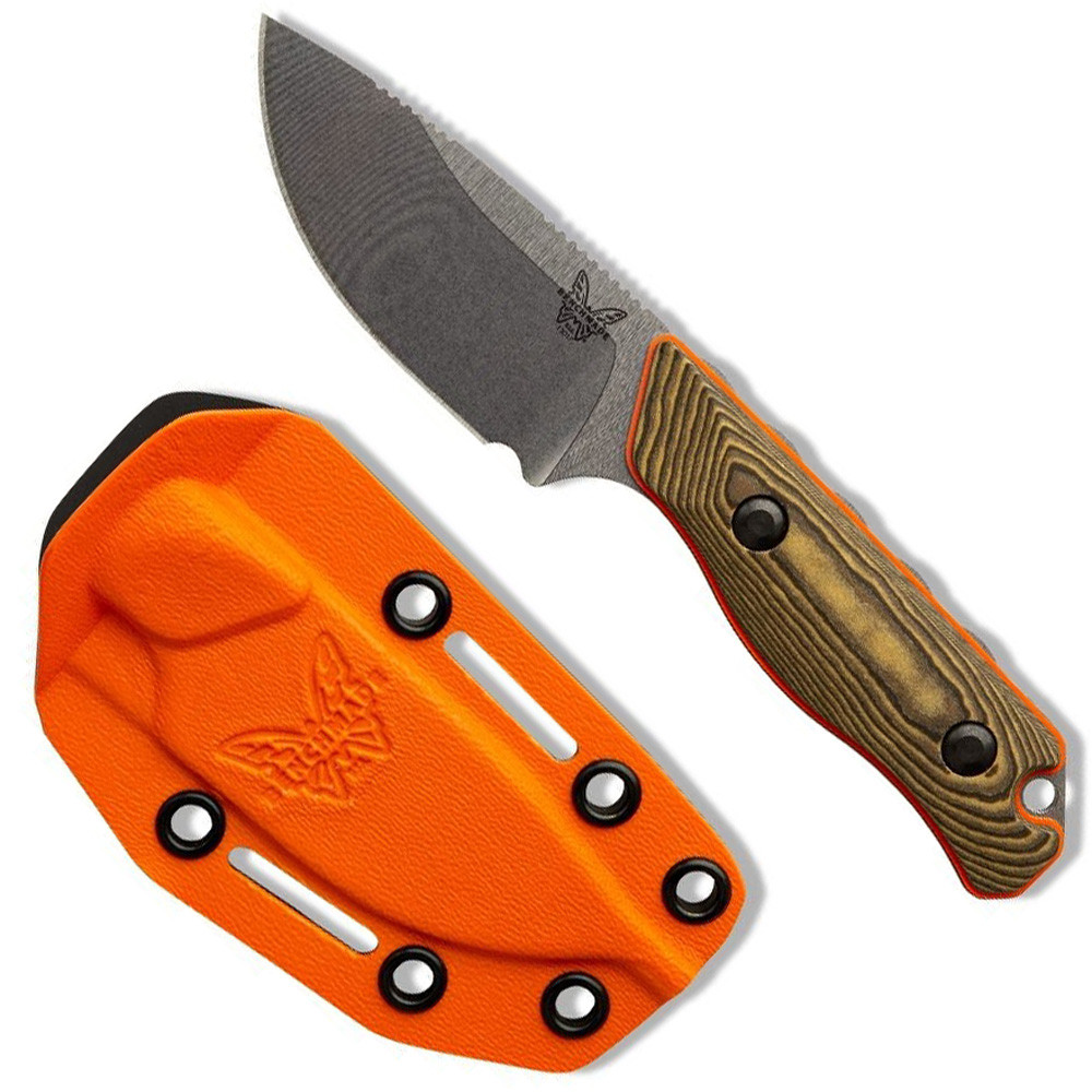 Benchmade Hidden Canyon Hunter Fixed Blade Knife Brown Richlite [2.79