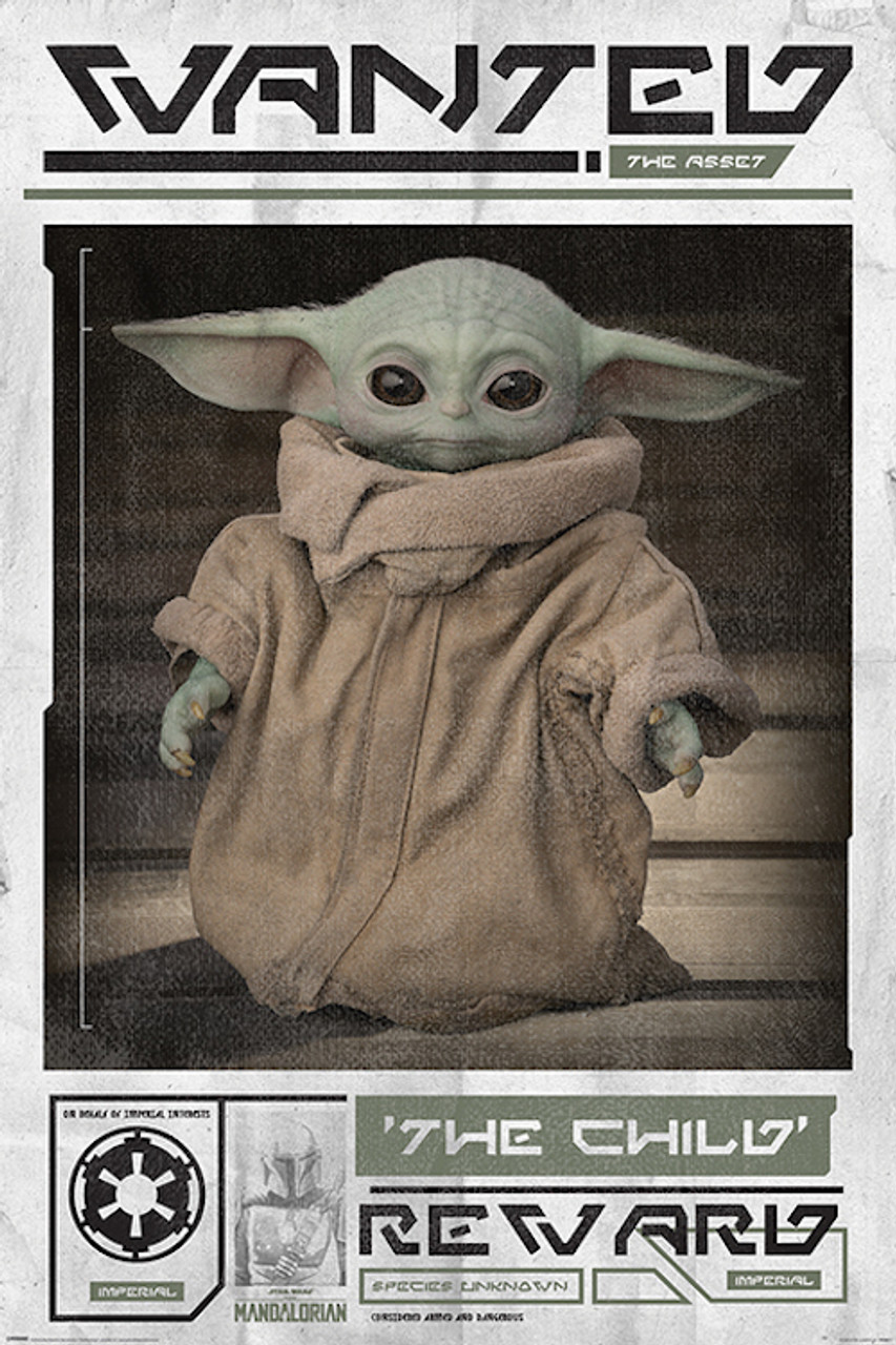 The Mandalorian Baby Yoda Wanted TV Poster