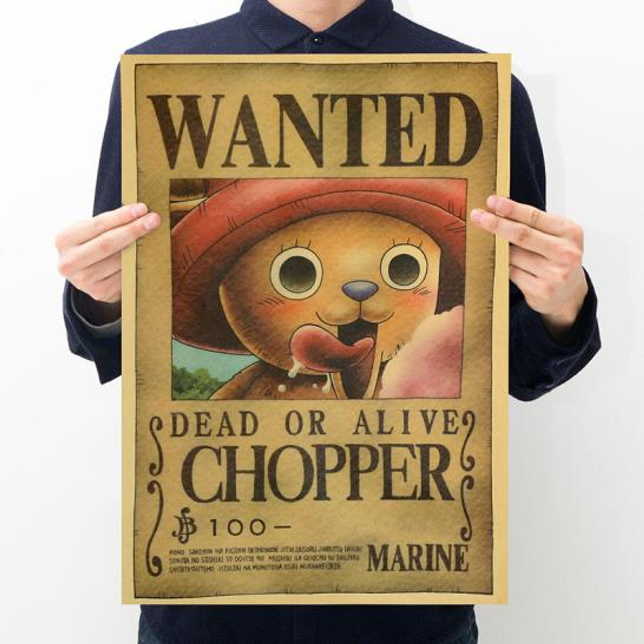 Tony Tony Chopper One Piece Wanted Poster Wood Print