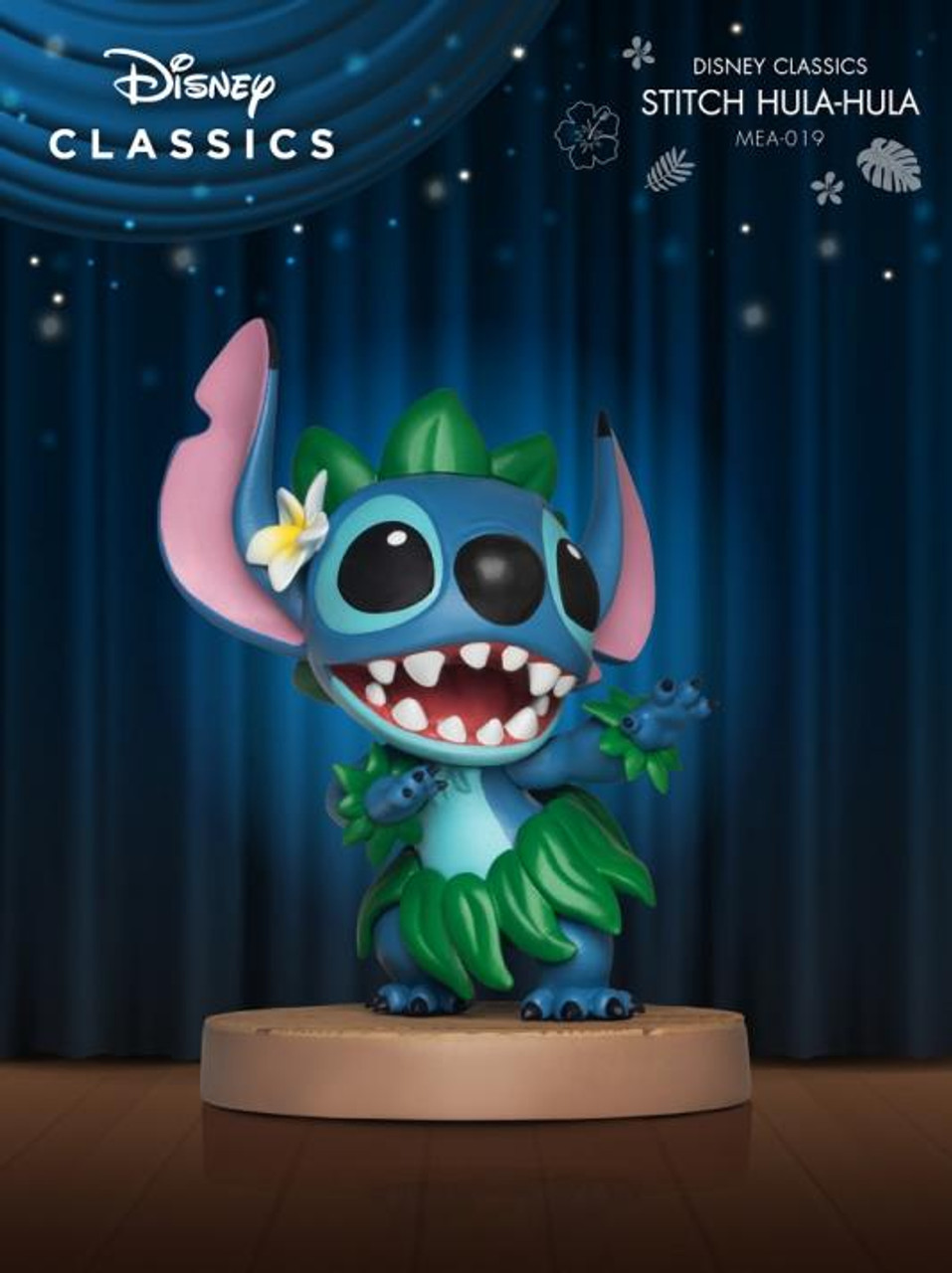 Disney Animated Classics Mini Egg Attack Line Stitch (Hula Hula Pose) PVC/ABS Plastic Statue