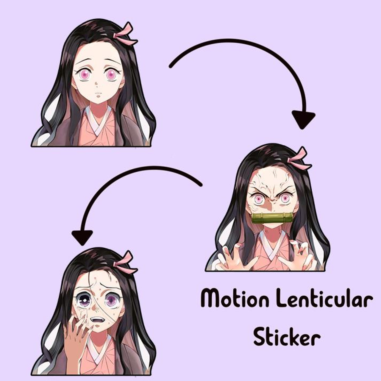 3D Motion Sticker (Demon Slayer) Nezuko Kamado #7