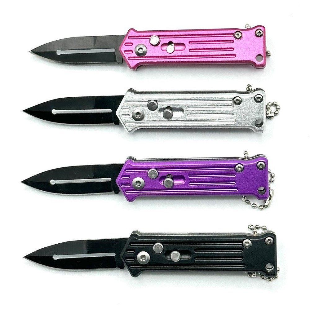 Mini Joker AUTO (Assorted Color) Small Button Pocket Knife w/ Lock [1 ...