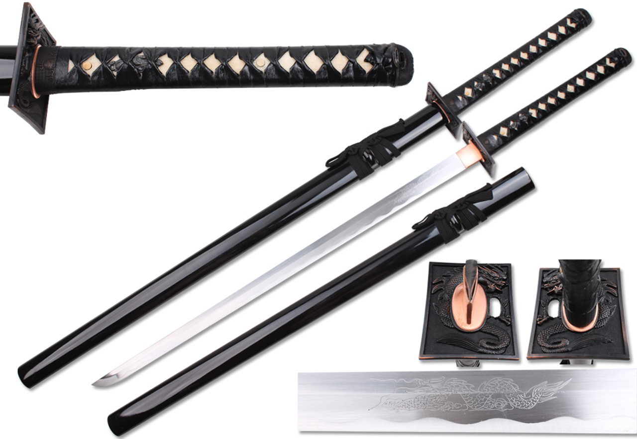 Hand Forge Ninjato (Leather Handle Wrap) Sword 40" [1045 Carbon] Sharp