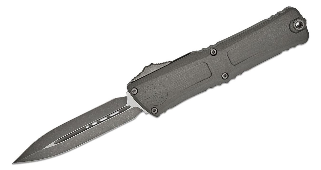 Microtech Combat Troodon Natural Clear OTF Knife Apocalyptic (4.125" Stonewash Double Edge Dagger M390) 1142-10APNC