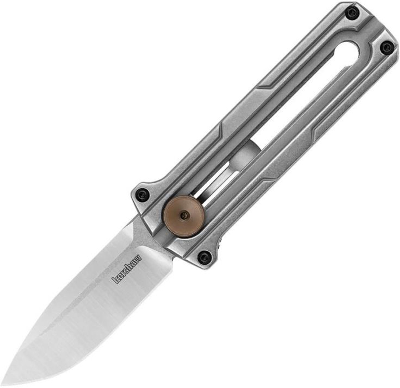 Kershaw Cybernet Sliding Button Lock Pocket Knife (2.38" Satin D2)