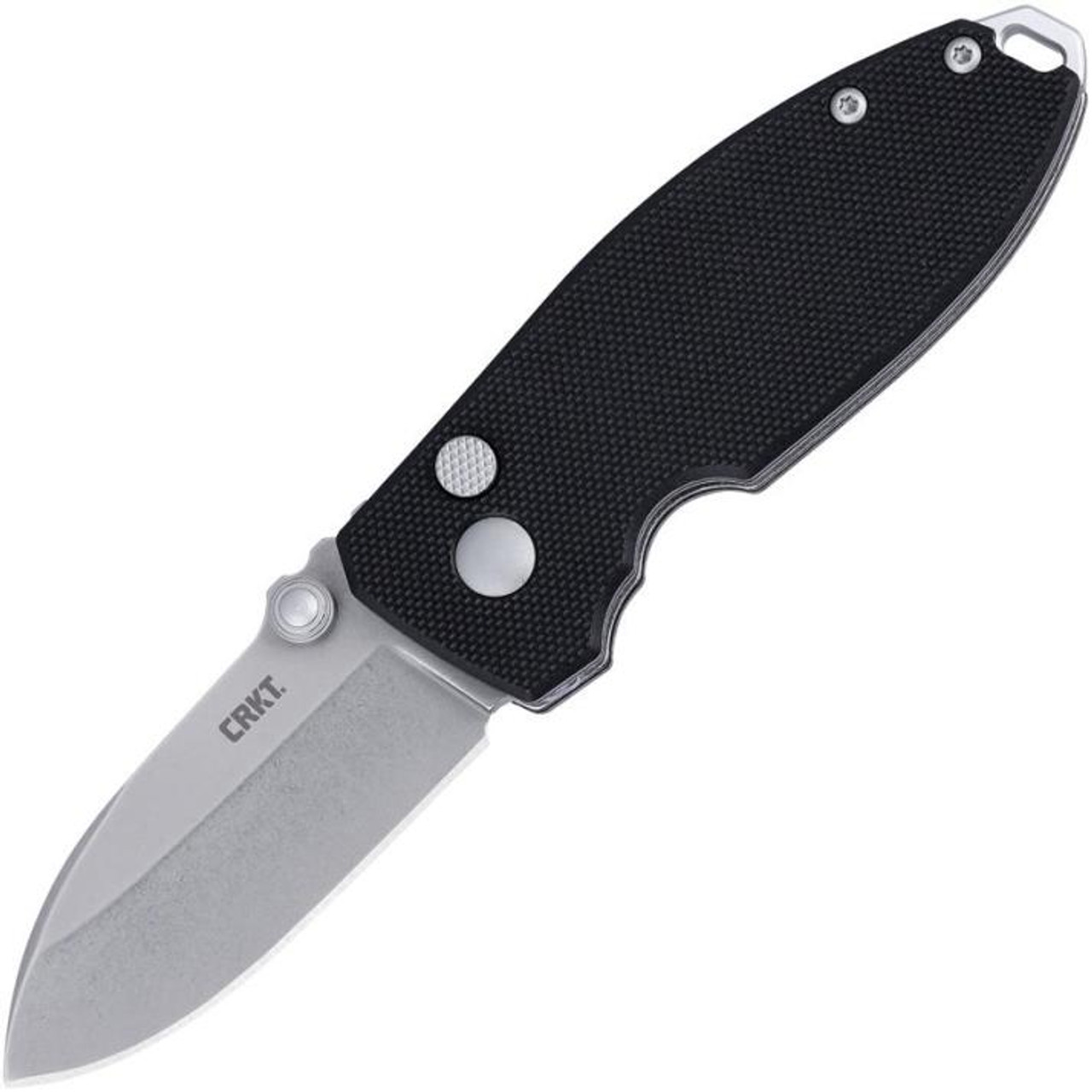 CRKT - Squid Button Lock Black G-10 Pocket Knife (2.25" Stonewash D2)