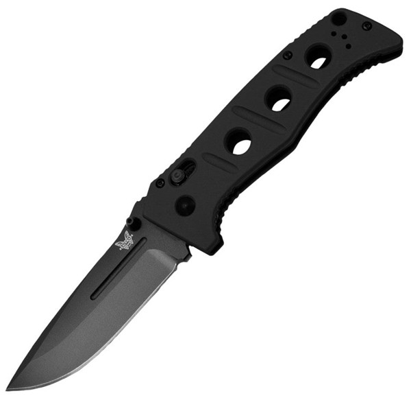 Benchmade Adams Black Plain Edge Pocket Knife | Pure Blades Benchmade Adams Black Plain Edge Pocket Knife | Pure Blades
