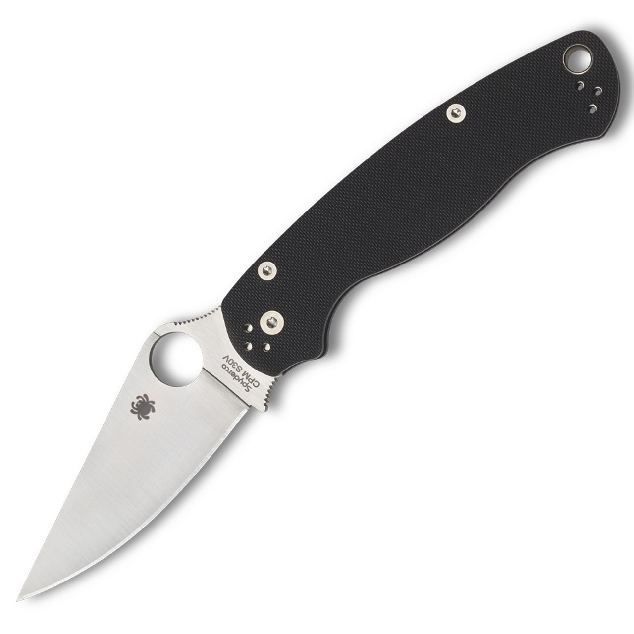 Paramilitary 2 Folding Knife Compression Lock Black G-10 [3.44" Bead Blast S30V] Clip Point C81GP2