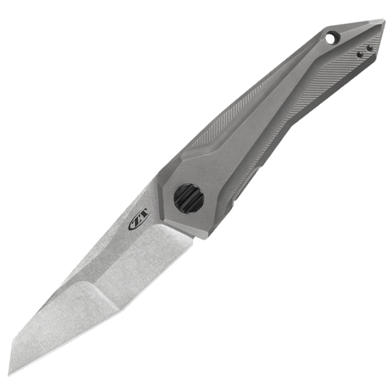 Zero Tolerance 0055 Manual Knife Frame Lock Gray Titanium [3.75" Plain Stonewash] Reverse Tanto 0055