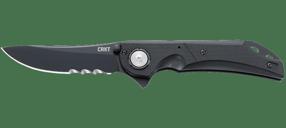 CRKT Seismic Manual Knife Deadbolt Lock Black G10 [4.00" Serrated