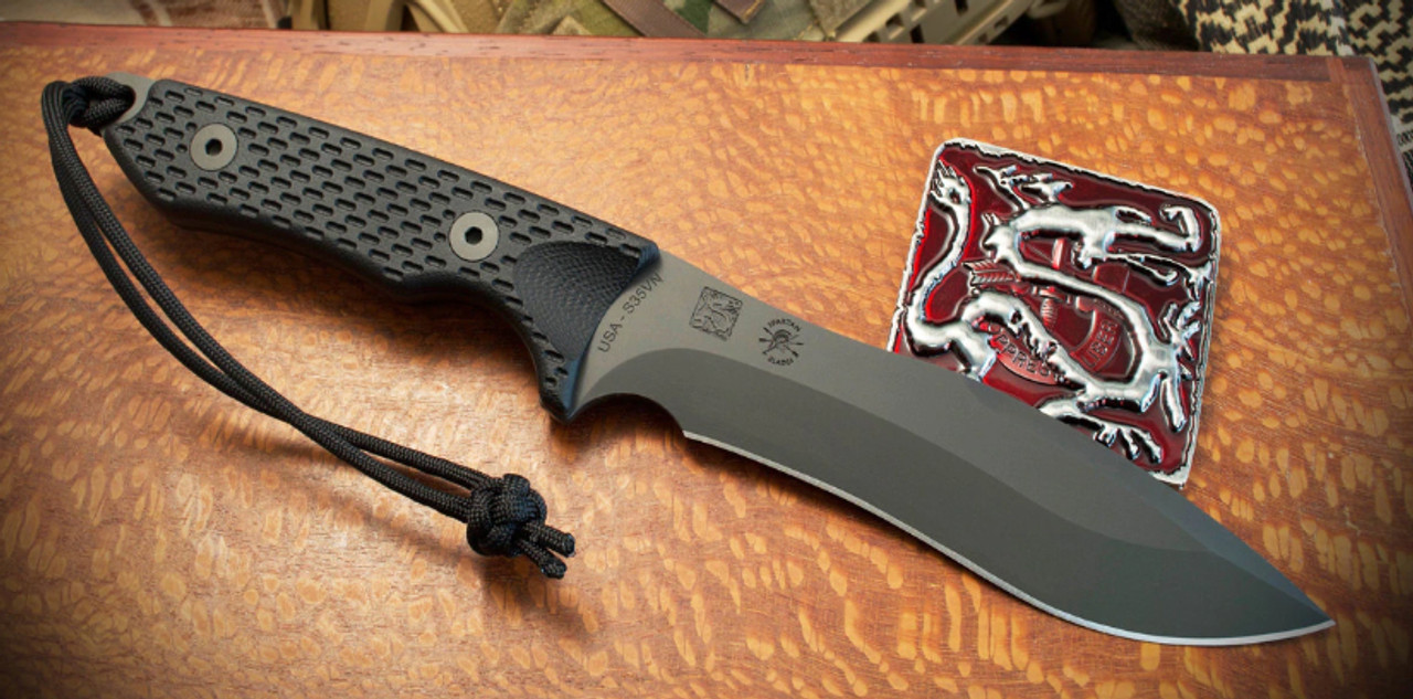 Spartan Knives Ronin Shinto Fixed Blade Knife Black G-10 [5.625" Black S35VN] Drop Point SB47BKBKNLBK