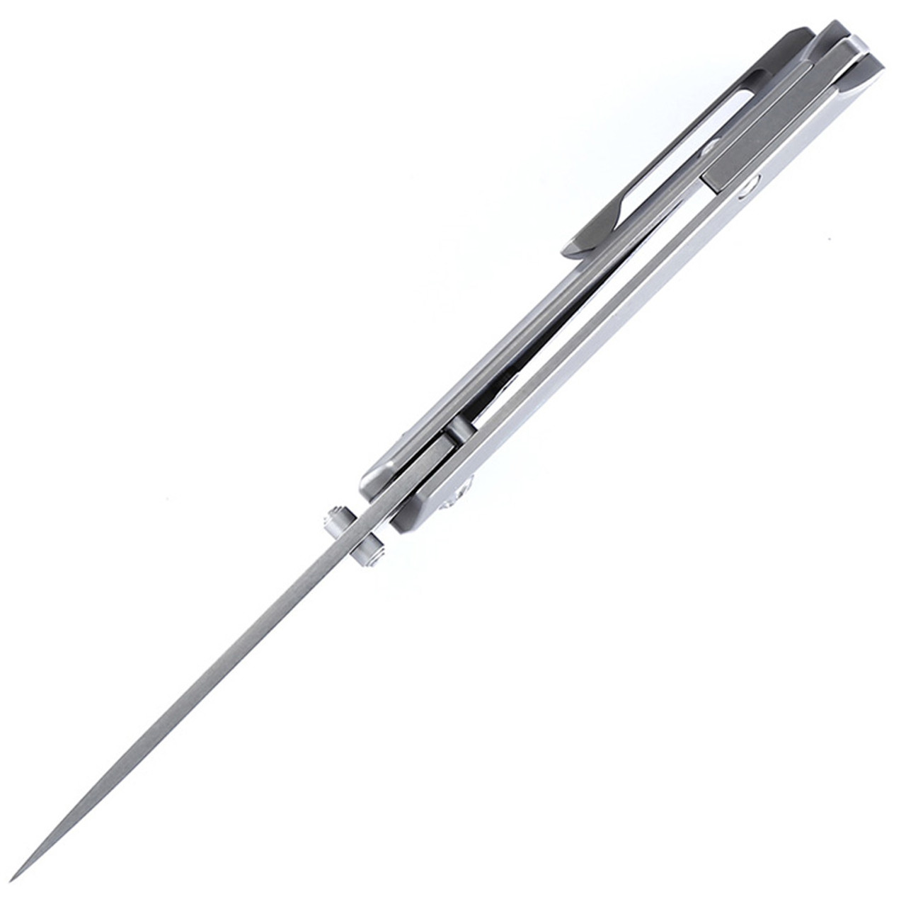 Kizer T1 Manual knife Frame Lock Gray Titanium [3.25" Stonewash S35VN] Drop Point Ki3490