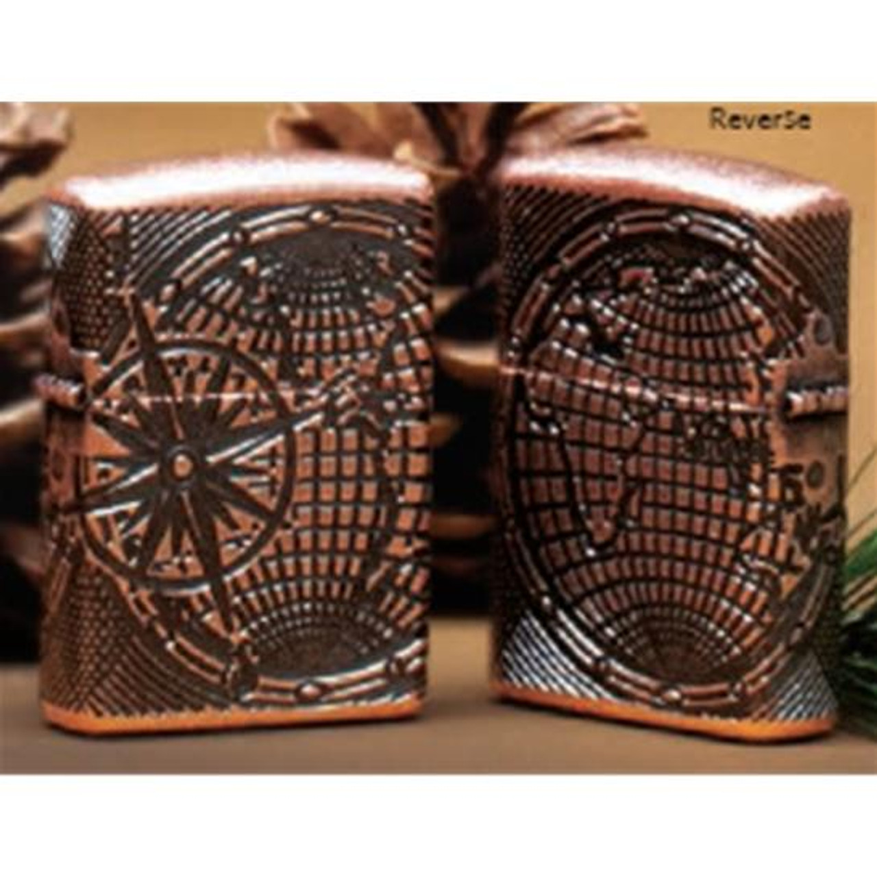 Armor 360 - Deep Carved Multicut Globe Engraving Zippo