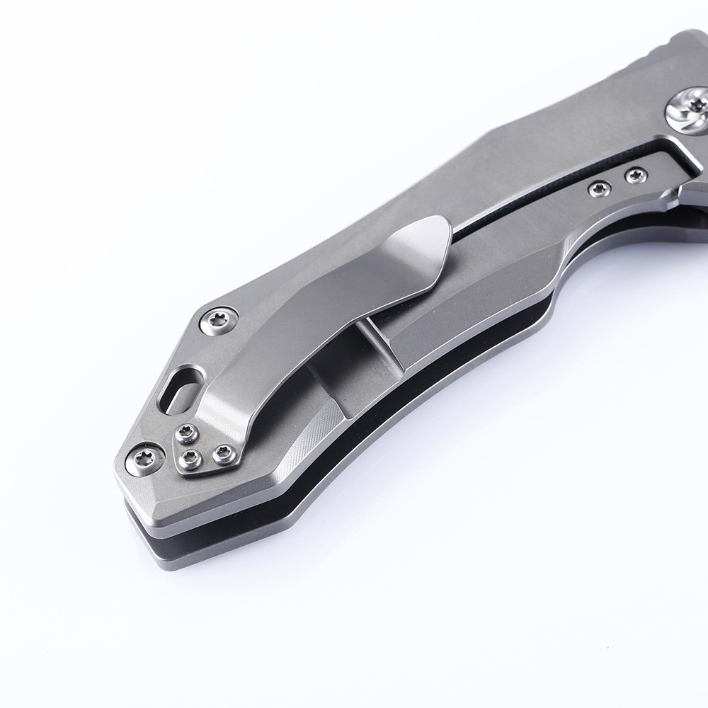 Kizer Uprising Manual Knife Frame Lock Gray Titanium [3.625