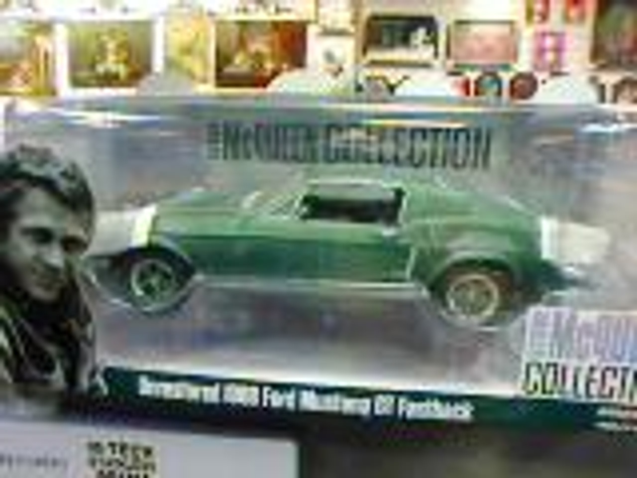 Model Car - 1:24 Unrestored (Green)Steve Mcqueen Ford 1968 Mustang GT Fastback