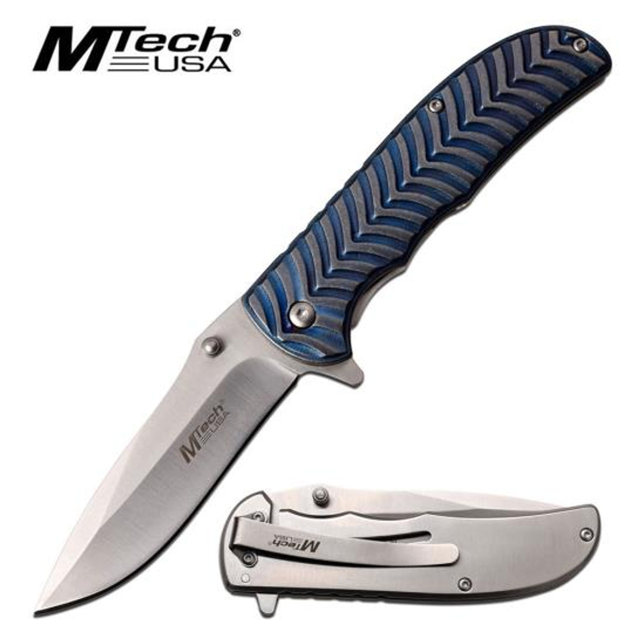 Mtech Blue Wave AO Pocket Knife