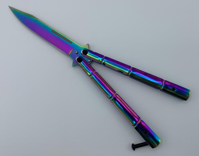 Butterfly Knife (RAINBOW) Bamboo Pure Blades