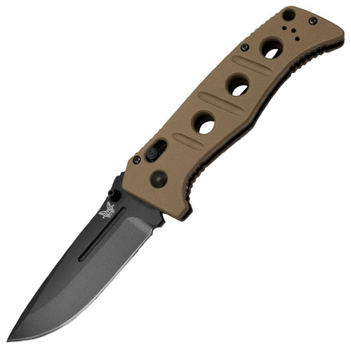 Benchmade Adamas Sibert Folding Knife AXIS Lock Tan G-10 [3.82" Black D2] 275BKSN