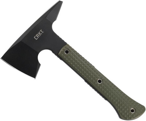 CRKT Jenny Wren Tomahawk Fixed Blade Axe Green GFN [2.59" Black SK5] Axe 2726