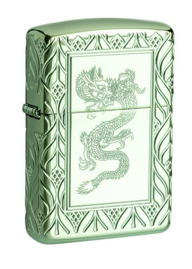 Armor - HP Green Multi Cut Zippo