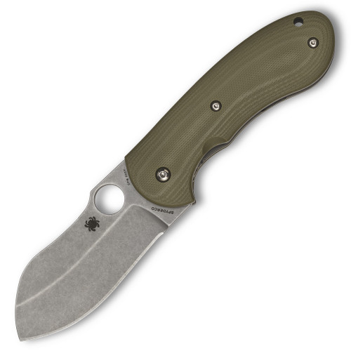 Spyderco Bombshell Folding Knife Liner Lock Green G-10 [3.00" Stonewash 20CV] C250GTIP