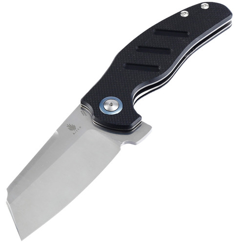 Kizer Vanguard Series C01C XL Manual Knife Liner Lock Black G-10 [4.00" Satin 154CM] Sheepsfoot V5488C1