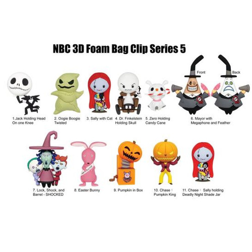 Nightmare Before Christmas (Series 5) 3D Foam Bag Clip [1 Random Bag]