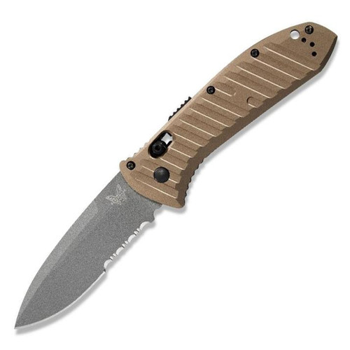 Benchmade Presidio II [Serrated] Automatic Knife Axis Lock Bronze Aluminum [3.70" Gray M4] 5700SGY-1